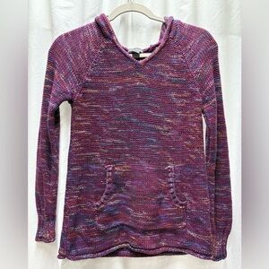 Eddie Bauer  "Westbridge Knit Hoodie” women's multicolored marled sweater XS